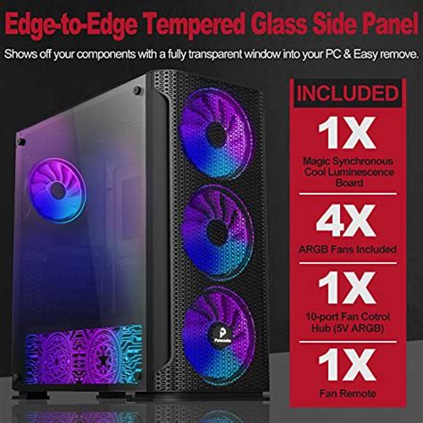 Updated Version Pansonite Mesh Airflow Atx Mid Tower Chassis Computer