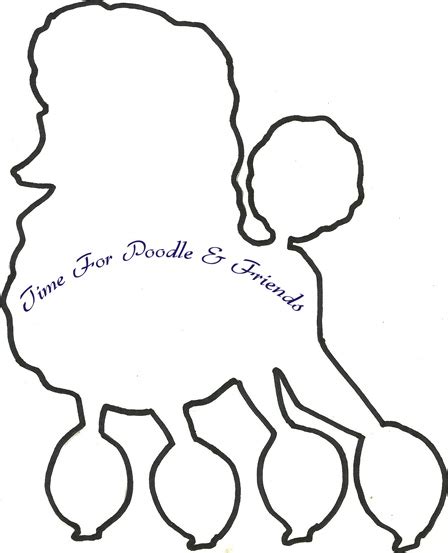 Time For Poodles And Friends Free Poodle Pattern 1