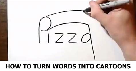 Artist Practices Drawing By Turning Words Into Cartoons Twistedsifter