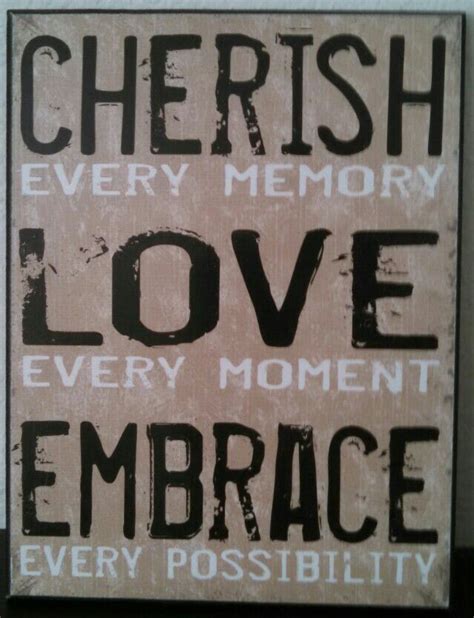 Cherish Every Memory Love Every Moment Embrace Every Possibility