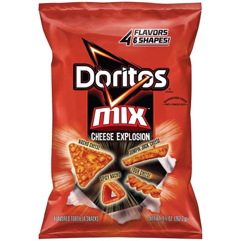 Doritos Mix Cheese Explosion Flavored Tortilla Snacks 925 Oz