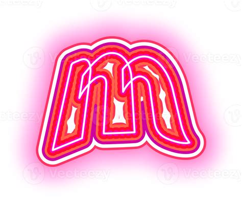 Pink Neon Letter M 33554363 Png