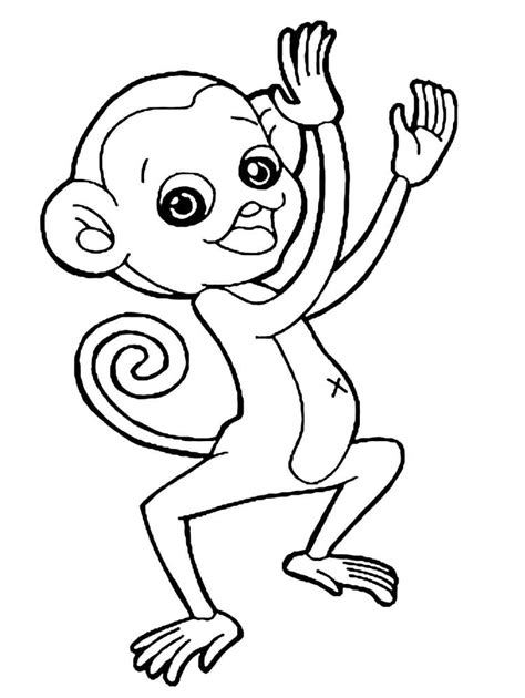 Monkey Printable Coloring Page Download Print Or Color Online For Free