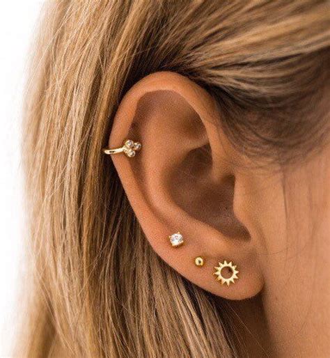 Sun Stud Earrings Tiny Gold Studs Dainty Earrings Tiny Etsy In