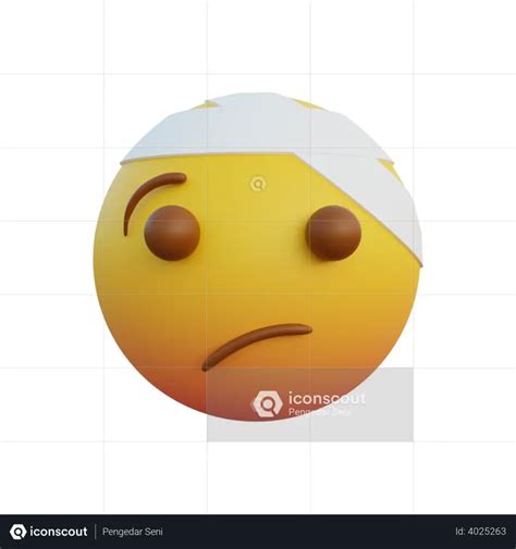 Face With Head Bandage Emoji 3d Illustration Download In Png Obj Or