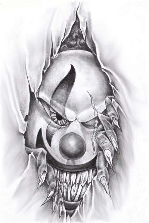 Pin By John Citrin On Skull Clown Tattoo Evil Clown Tattoos Skull