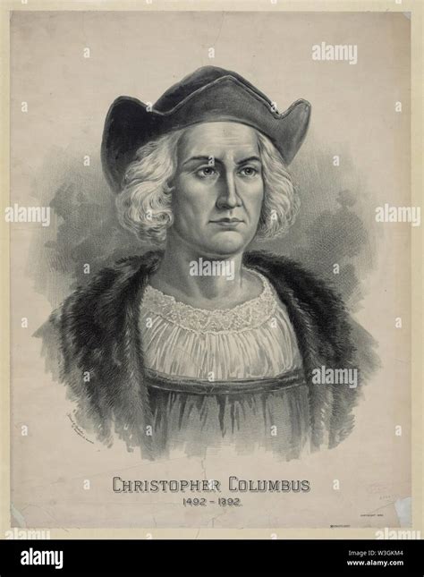 Christopher Columbus 1492 1892 Stock Photo Alamy