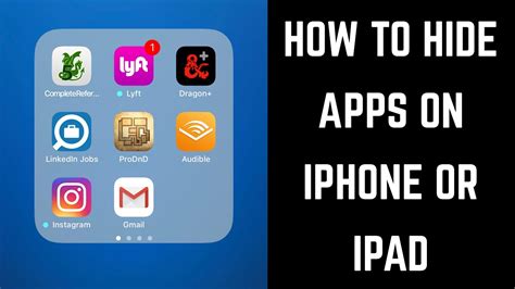 How To Hide Apps On Iphone Or Ipad Youtube