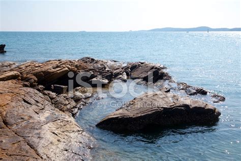 Rock In The Sea Stock Photo Royalty Free Freeimages