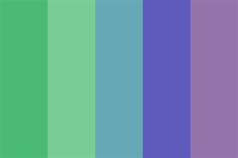 Greens Purples And Blues Color Palette