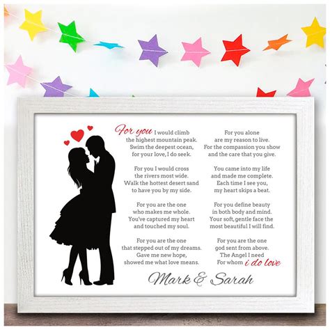 Personalised 1st Wedding Anniversary T Ideas For Him Her Husband