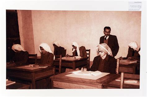 An Old Photo Shows A Classroom At One Of Kuwaits Old Schools