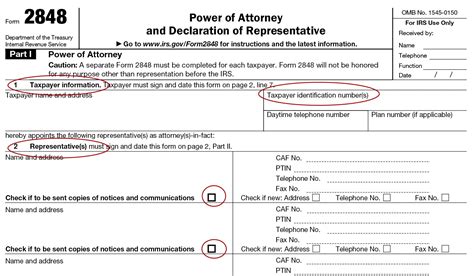 Power Of Attorney Form Irs Form 2848 Power Of Attorney Forms
