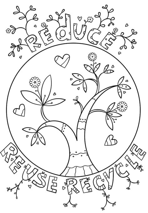 Reduce Reuse Recycle Coloring Page Free Printable Coloring Pages For Kids