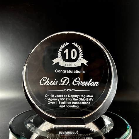 Personalized Crystal Employee Award Retirement Appreciation Etsy