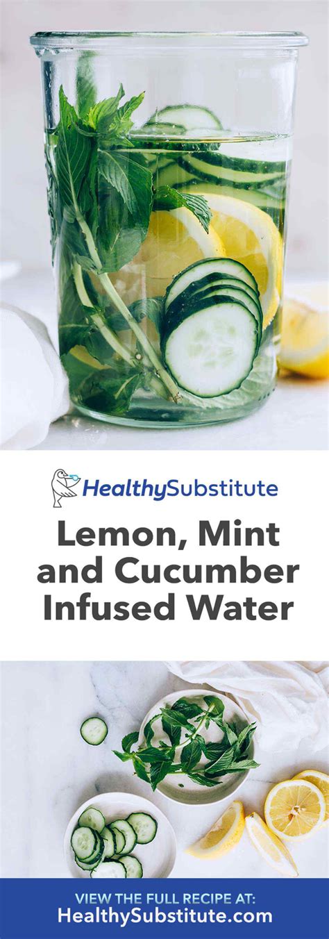 Lemon Cucumber And Mint Infused Water Refreshing And Energizing