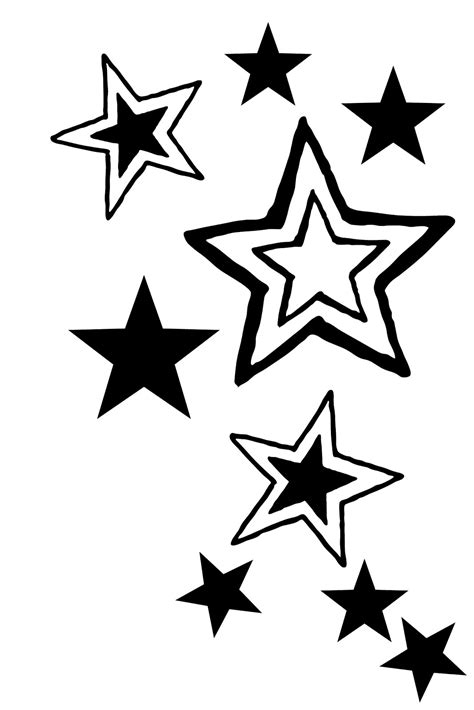 Shooting Star Clipart Black And White Clipart