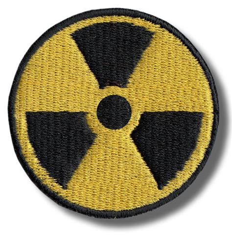 Radiation Hazard Embroidered Patch 6x6 Cm Patch