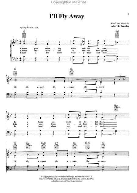 Sheet Music Ill Fly Away Piano Vocal And Guitar