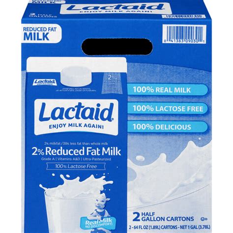 Lactaid® 2 Reduced Fat Milk 2 64 Fl Oz Carton Caseys Foods