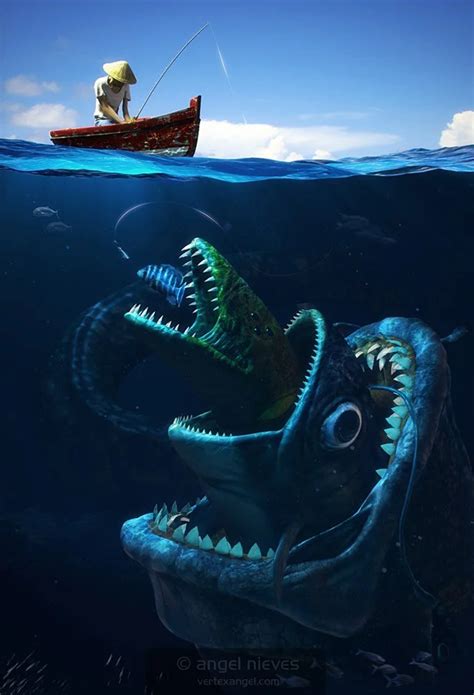 Imaginary Leviathans Ocean Creatures Art Scary Sea Creatures Fantasy