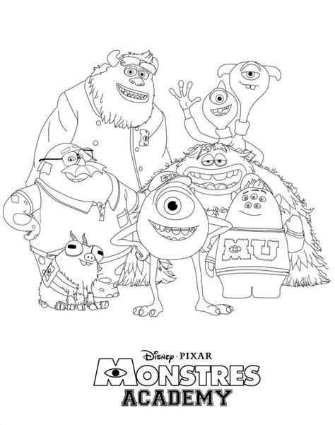 Mike and sully coloring page for kids. Monsters Inc Characters Coloring Pages at GetDrawings | Free download