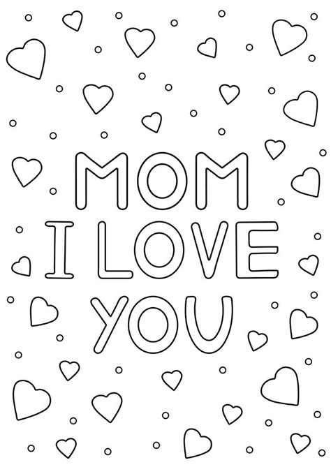 35 I Love You Mom Coloring Pages Evelynin Geneva