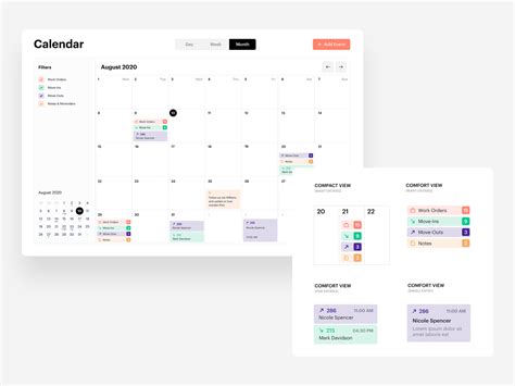 Responsive Calendar Ui Events Categories By Christos On Dribbble