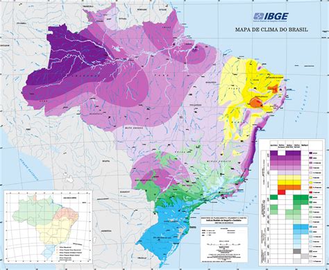 Clima Do Brasil Mapa Ibge Meteorologia E Climatologia