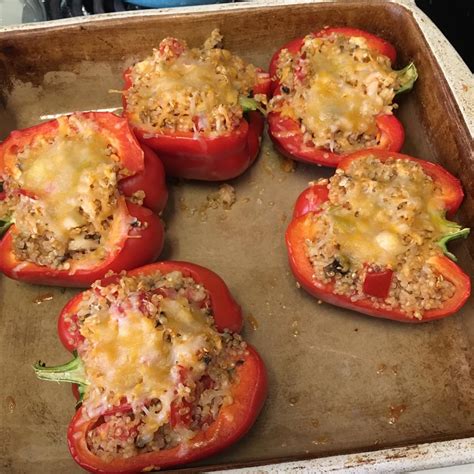 Vegetarian Stuffed Red Bell Peppers Allrecipes