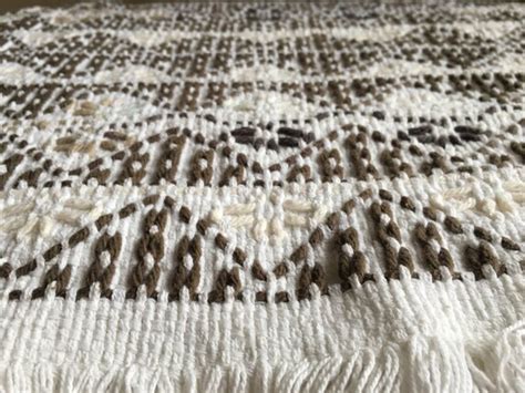 Swedish Weaving Afghan Throw Heirloom Baby Blanket By Lovehuck