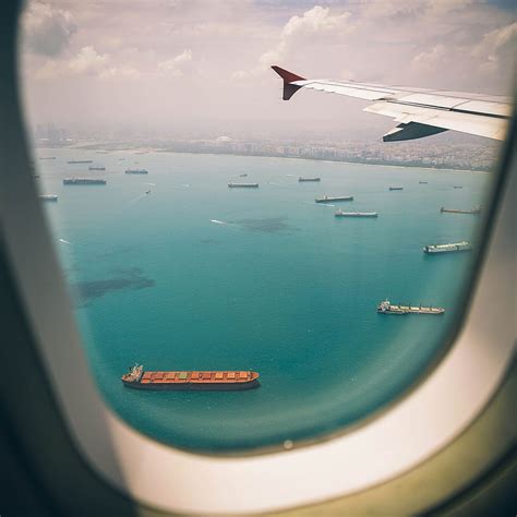 2932x2932 Boats Sea View From Airplane Window Ipad Pro Retina Display