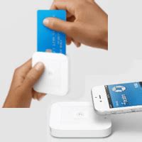 A very small reader for magstripe (first one free, then $10 each) and square reader for contactless and chip card payments ($49). 5 Best Mobile Credit Card Processing Options for 2018