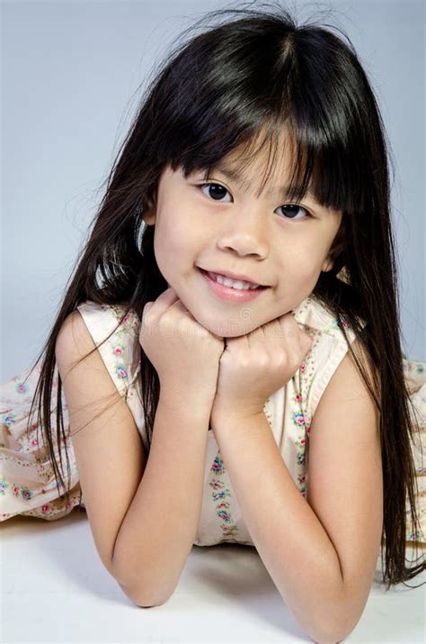 Portrait Of Happy Asian Cute Girl Stock Image Image Of Cute Handsome