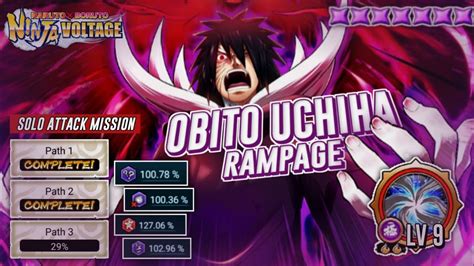 Unbeatable Obito Uchiha Rampage Solo Attack Mission Boosted