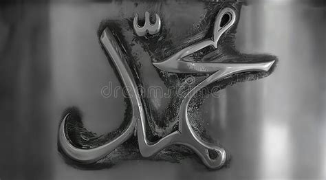 Islamic Decorative Calligraphy Art Illustration On Stainless Steel