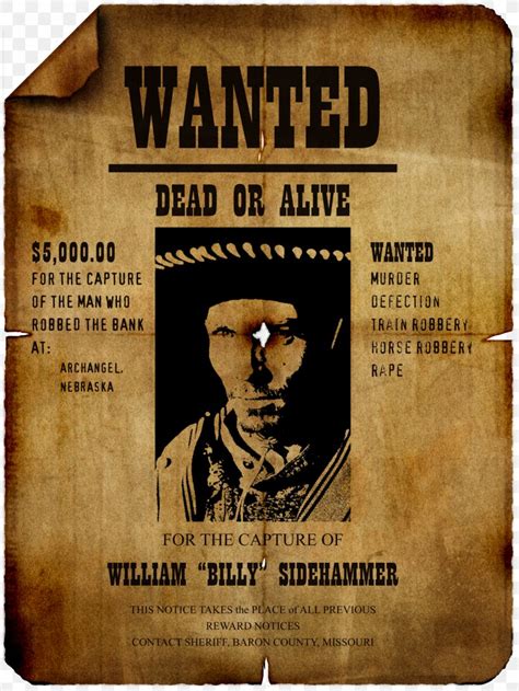 Wanted Poster Template Png X Px Wanted Poster Advertising Brochure Film Poster