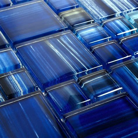 Glass Mosaic Tile Royal Blue Pattern Blue Glass Tile Blue Glass Tile Bathroom Blue Mosaic Tile