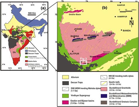 A Generalized Geological Map Of India Showing Tectonic Divisions And