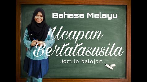 Ucapan Bertatasusila I Bahasa Melayu Masalah Pembelajaran Tahun 1