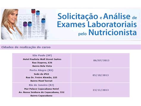 Exames Que Nutricionista Pode Solicitar