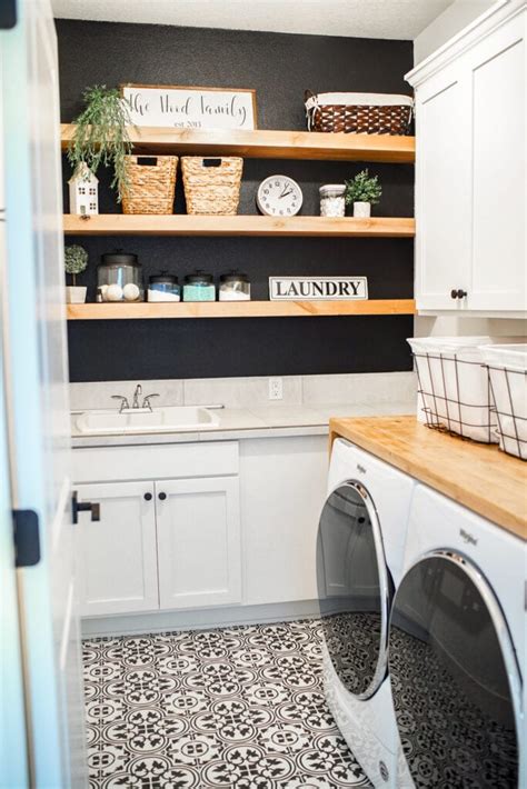Easy Butcher Block Counter Diy Our Laundry Room Reveal