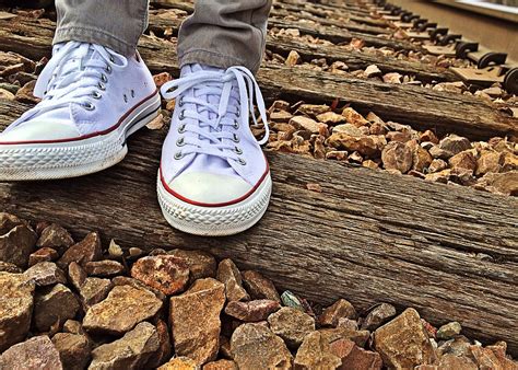 Pair Of White Converse Sneakers Hd Wallpaper Wallpaper Flare