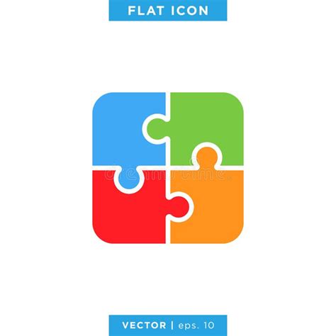 Puzzle Icon Vector Logo Design Template Stock Vector Illustration Of
