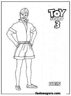 ken toy story  coloring pages  kids  printable coloring pages  kids