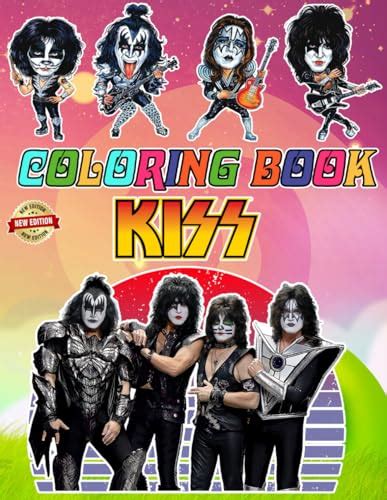 Kiss Coloring Book Funny Easy Big Coloring Book For Kids Ages 4 8