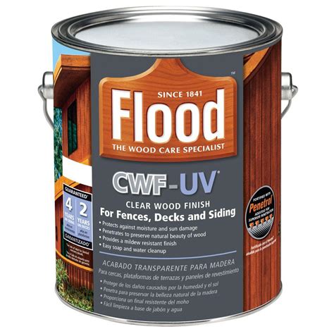 Flood 1 gal. Clear CWF-UV Oil Based Exterior Wood Finish-FLD542-01 ...