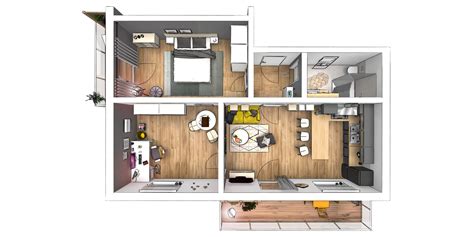 On top of the 3d room planner, you get our expertise, experience, and support. moderne 3 Zimmer-Wohnung: Innenarchitektur und 3D Rendering