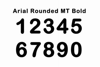 Numbers Bold Arial Rounded Mt Race 150mm