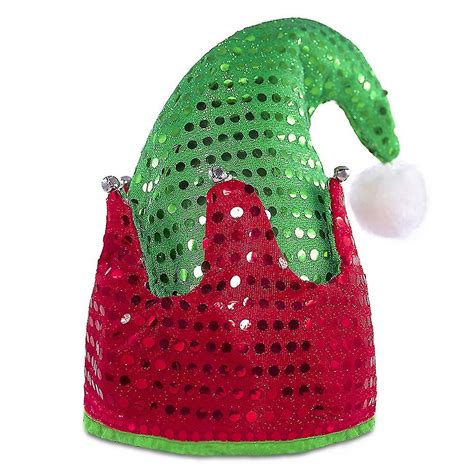 Christmas Redgreen Elf Hat Felt Elf Hat With Jingle Bells Santa Hats